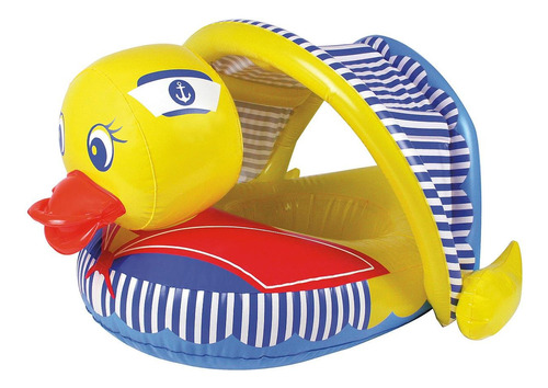 Flotador Para Bebé En Piscina Con Protección Solar Patito 36