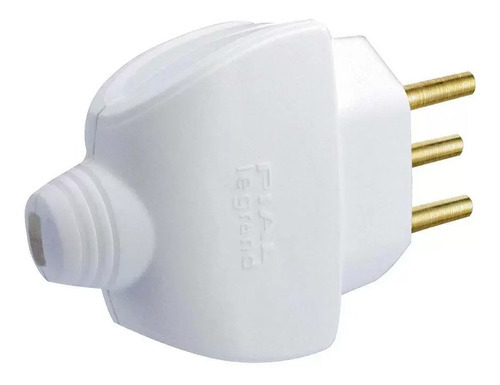 Plug Macho Com Prensa Cabo 3 Pinos Branco 615801 Pial