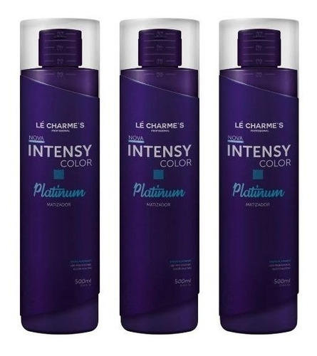 Imagem 1 de 2 de Kit 3 Intensy Color Lé Charmes Matizador Platinum 500ml