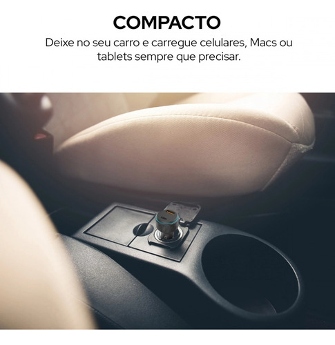 Carregador Veicular Usb-c E A Wb Turbo 48w Preto