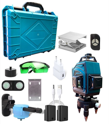 Imagen 4 de 8 de Nivel Laser Verde 16 Líneas 360º Con Nivelación Automática
