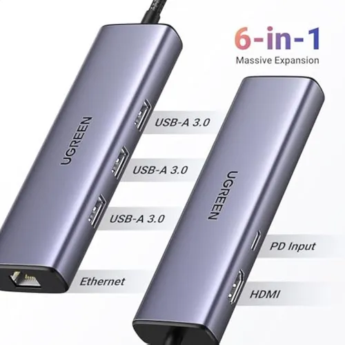 Ugreen Revodok - Adaptador Gigabit Ethernet 6 En 1