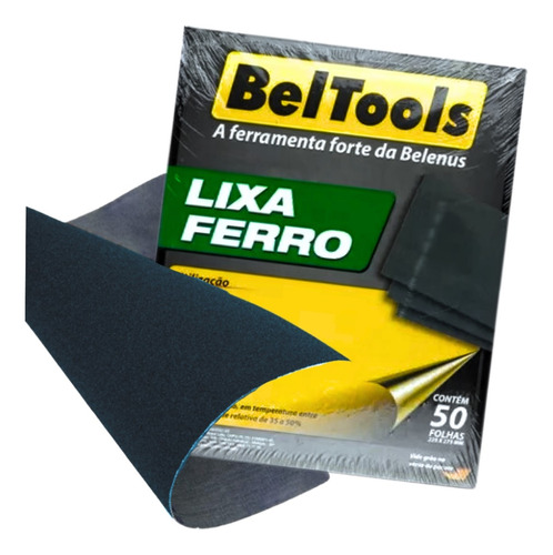 Kit C/ 50 Lixa Ferro Grão 220 Beltools