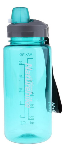 Botella De Agua Deportiva Con Boquilla Verde Y Azul De 750