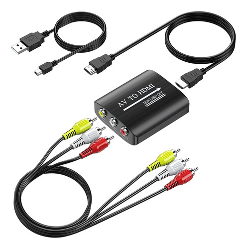 Convertidor Rca A Hdmi, Convertidor 1080p720p Av A Hdmi Para