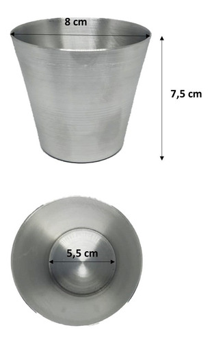Set 10 Unidades Moldes Muffins O Queque Individual Aluminio
