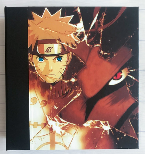 Carpeta Artesanal Con Ganchos De Naruto Shippuden Modo Kyubi