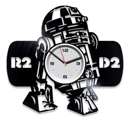 Reloj De Pared De Vinilo Kovides R2-d2 Star Wars Yoda Dar