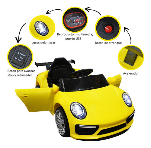 Montable Electrico Para Niños Tipo Porsche 911