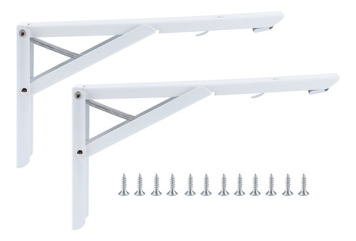 2 Soportes Plegables Triangulares Para Pared, Estante Y Mesa