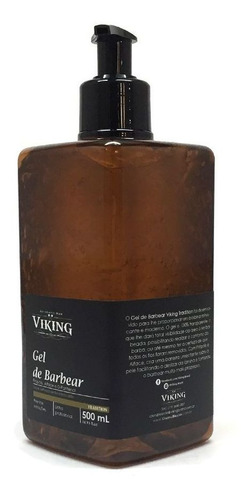 Gel De Barbear Transparente - Profissional - 500 Ml - Viking