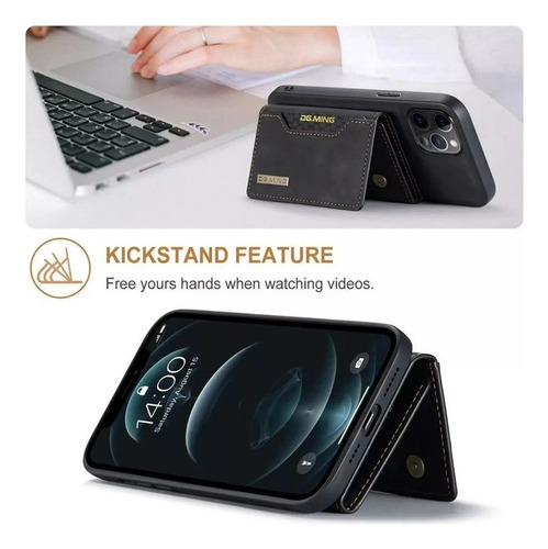 Funda Para Teléfono 2h1 Con Cartera Magnética A Prueba De Golpes