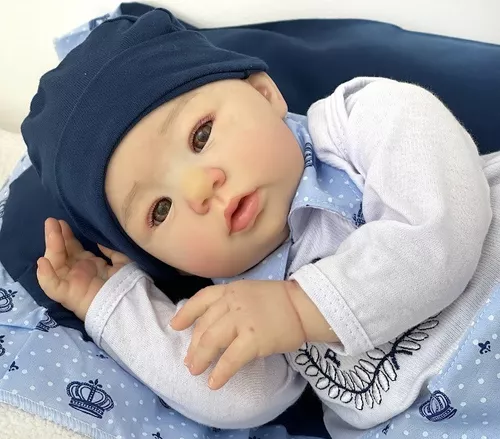 Bebê Reborn Menino Silicone Toma Banho Carequinha - ANA DOLLS