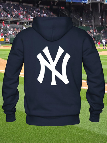 Sudadera New York Yankees Mlb Hoodie Capucha Con Cangurera
