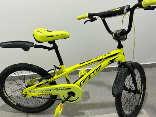 Bicicleta Gw Niños Rin 20 Amarilla Neon