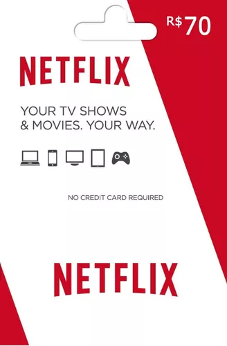 Cartão Netflix 70 Reais