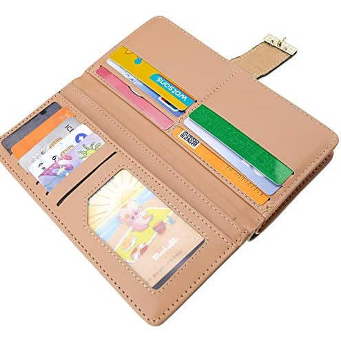 Creative-idea - Cartera Plegable De Hoja Larga Para Mujer, T