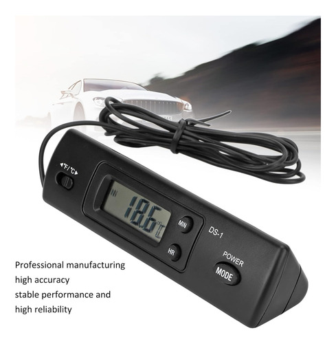 Acouto Reloj Digital De Temperatura Del Coche Reloj Electrón