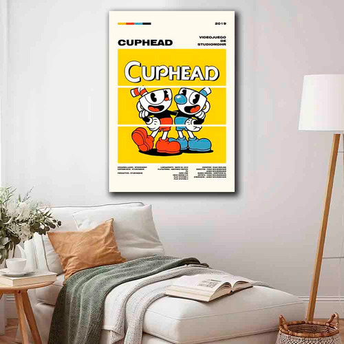 Cuadros Decorativos Cup Head Videojuego Game Ficha Data