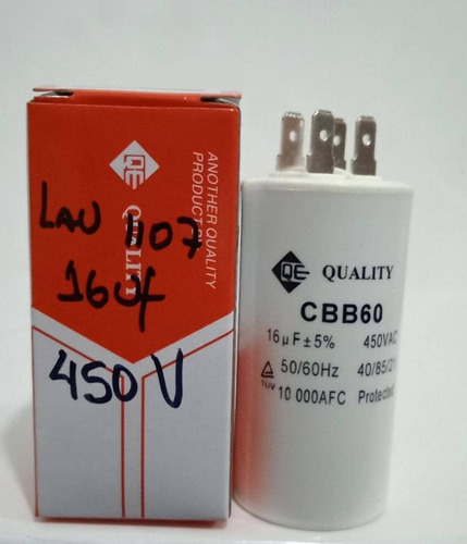 Imagen 2 de 2 de Capacitor Bomba Agua 16uf 450vac