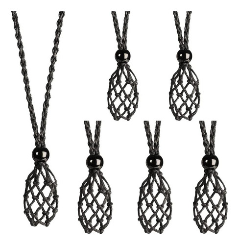 Anjiucc 6 Piezas Cordón De Collar Soporte De Piedra Vacío So