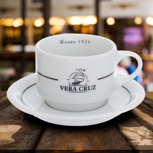 24 Xicara Chá Hotel Com Pires 160 Ml Porcelana Personalizada