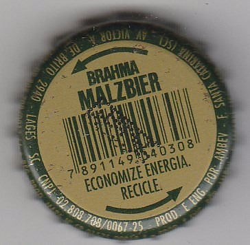 Tampinha Antiga Cerveja Brahma Malzbier Long Nec- S