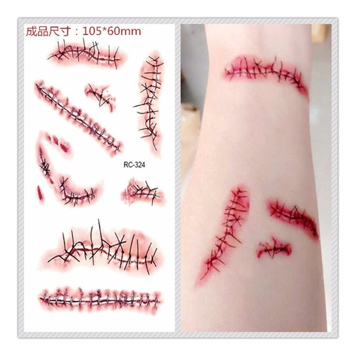 Imagen 4 de 5 de Maquillaje Hallowen Tatuaje 60 Planillas Con Envio Mayoreo