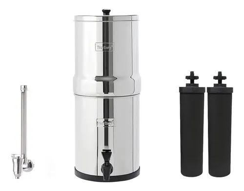 Berkey Travel Berkey BT2x2-BB, Filtro Acqua Portatile In Acciaio Inox Con 2 Elementi Black Berkey, 5,6 L, Ideale Per Viaggi E Emergenze