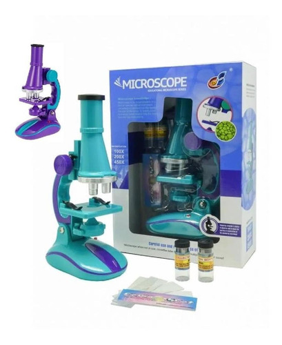 Microscopio Laboratorio 450x Infantil Acessorios Completo