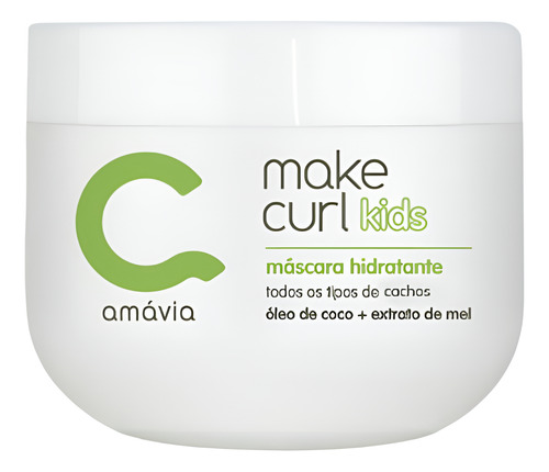 Kit Make Curl Kids Amavia Shampoo Máscara Creme De Pentear