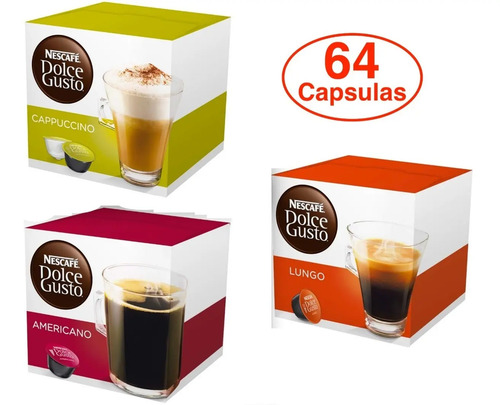 Capsulas Nescafe Dolce Gusto Sabores A Elegir 64 Caps Oferta | Envío gratis