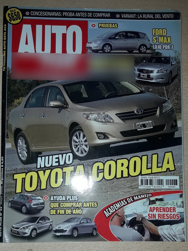 Revista Auto Plus N°43 Mayo De 2008 Nuevo Toyota Corolla