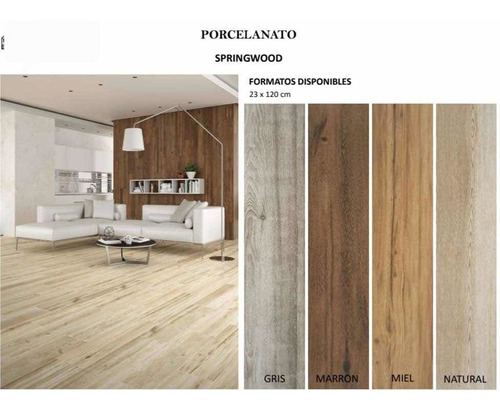 Eu. Porcelanato Español Sprinwood Natural (n- Rect) 23x1.20