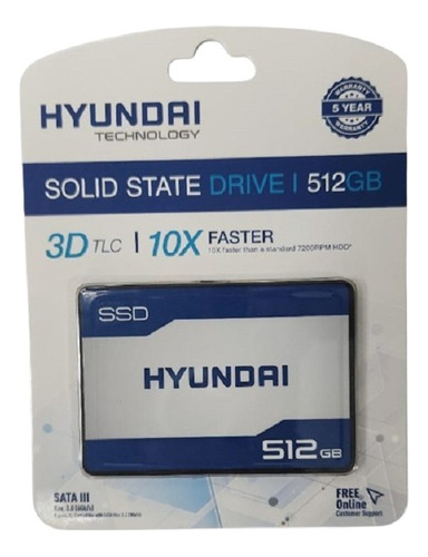 Disco Duro Solido Ssd Hyundai 2.5  512gb Sata 3 C2s3t/512gb