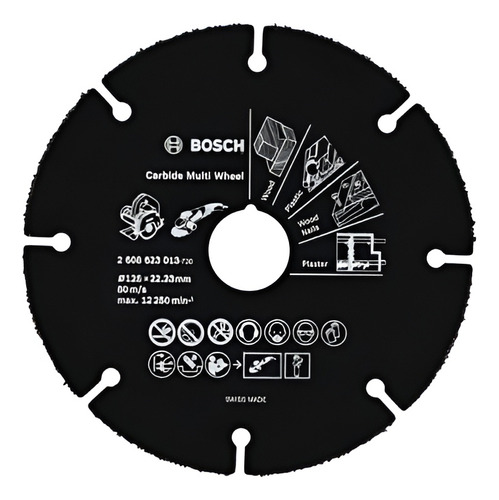 Discode corte Bosch Professional Disco de Corte Multimaterial para Esmeriladora 125mm 125mm x  1.2mm grano 60 color gris