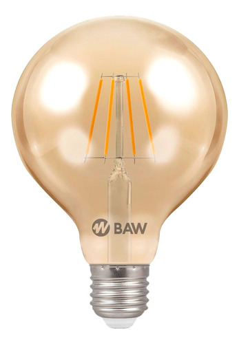 Lampara Led Vintage Globo G95 6w Luz Calida Baw