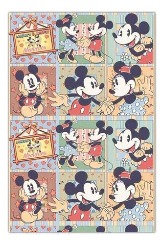 Quadro A3 Em Mdf Mickey E Minnie 001