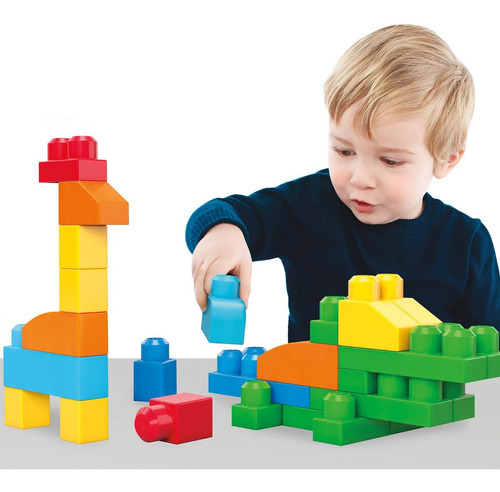 Mega Bloks Juego Didactico Bolsa Grande Para Construir 150 Piezas Deluxe