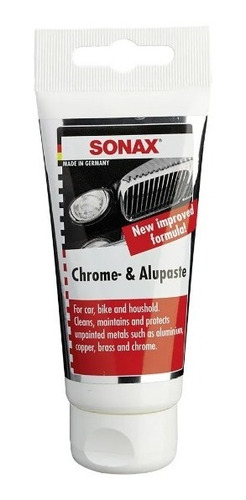 Sonax Chrome Abrasivo Limpador Metales Aluminio Cromo Cobre 