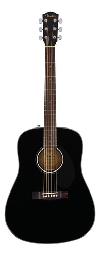 Guitarra acústica Fender Classic Design CD-60S para diestros black brillante