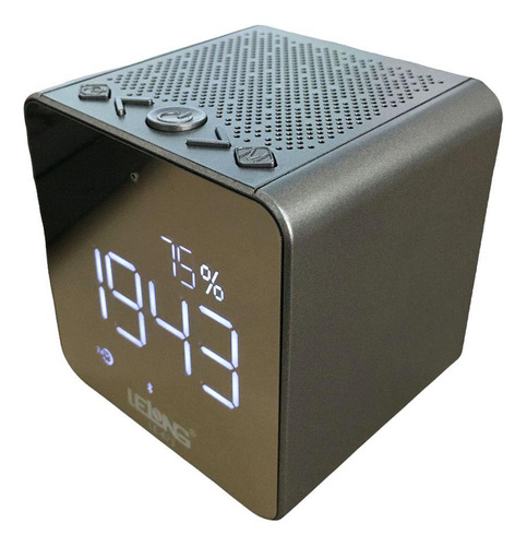 Rádio Com Despertador Bluetooth Digital Le-673 Preto Lelong