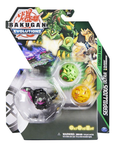 Kit 3 Figuras Bakugan Dragonoid Nano Scorcher - Nano Siphon