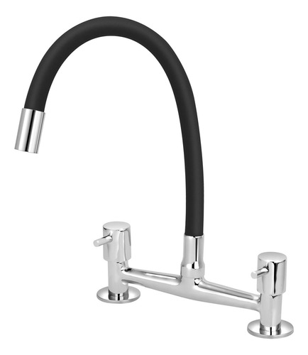 Torneira Misturador Gourmet Preto Flexível Cozinha Pia Mesa