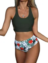 Comprar Bikini Mallas Tiro Alto 2 Piezas Push Up Uniteduy Varios Col