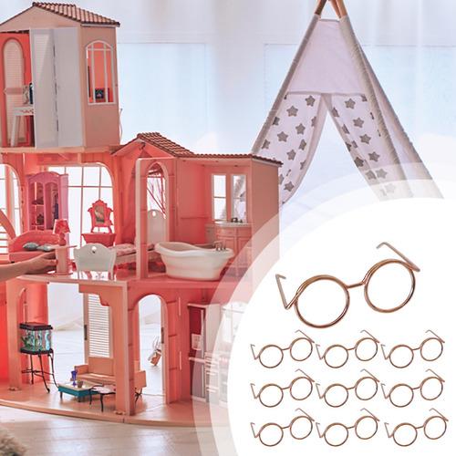 3 X 10 Piezas Diy Para Muñecas Gafas Muñeca Vestir Gafas