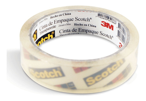 Cinta De Embalar Scotch Transparente 24mm X 50mts