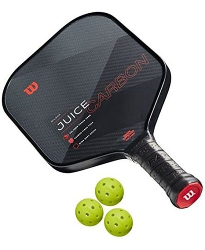 Do It Tennis Wilson Juice Carbon Pickleball Paddle Bundle - 