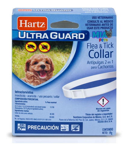 Imagen 1 de 7 de Collar Anti Pulgas 2 En 1 Cachorros Hartz Pulga Garrapata