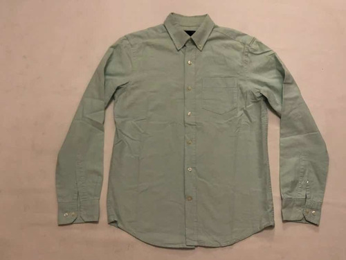 Camisa Gap Talle S Slim Fit Manga Larga Importada Verde Agua